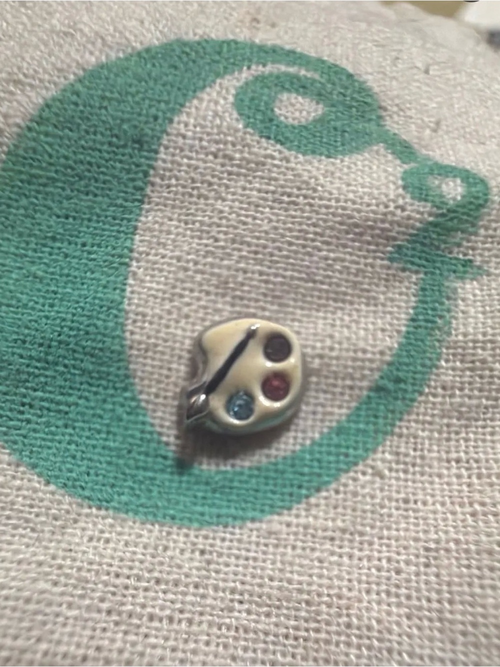 Origami Owl Silver Artist Palette Charm